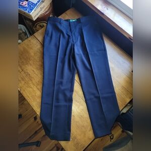 NWT Habands Fit-Forever Trousers Mens Size 38S Blue Flex Waist Dress Pan…